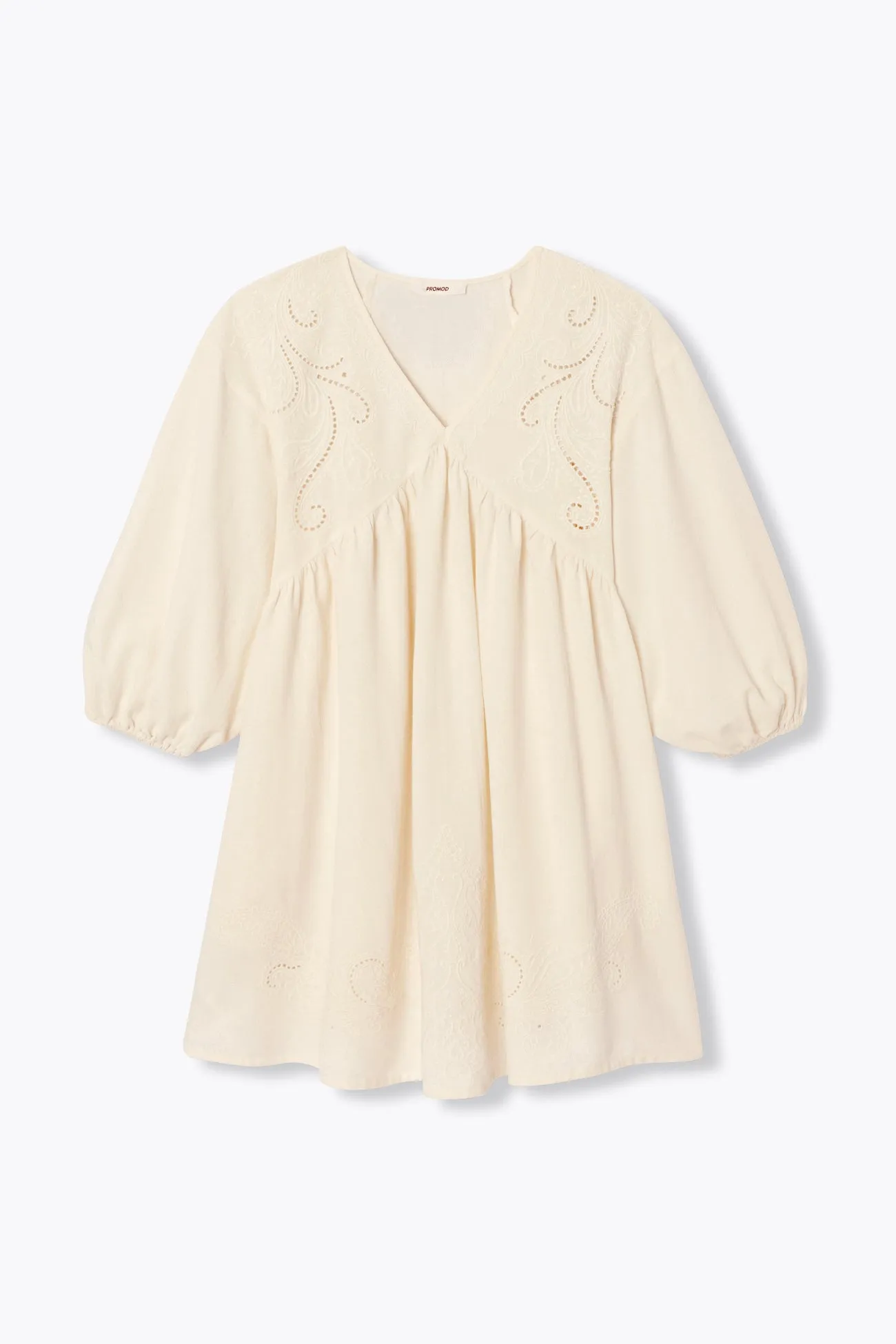 Robe courte brodée Femme
