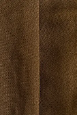 Pantalon 7/8 en lin mélangé - Marron — photo 4