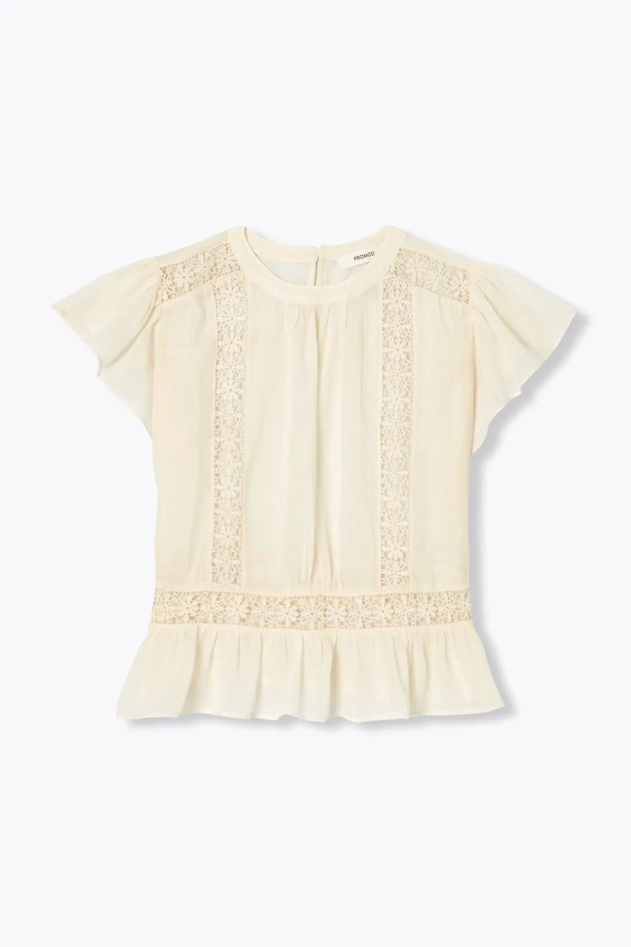Blouse en cotonnade & guipures