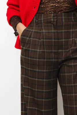 BILLY pantalon large carreaux — photo 5