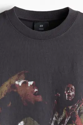 T-shirt Oversized Fit - Noir/Bob Marley — photo 4