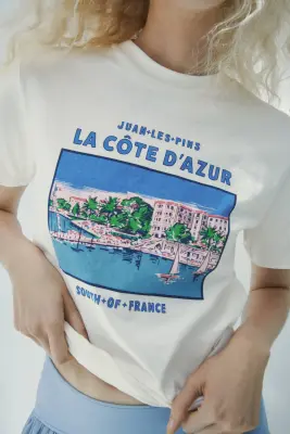 T-shirt imprimé en coton - Crème/The Pierce Archive — photo 1