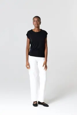 T-shirt in lyocell, tencel et coton organique — photo 2