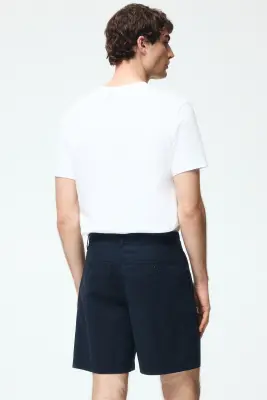 Short chino Relaxed Fit - Bleu marine — photo 3