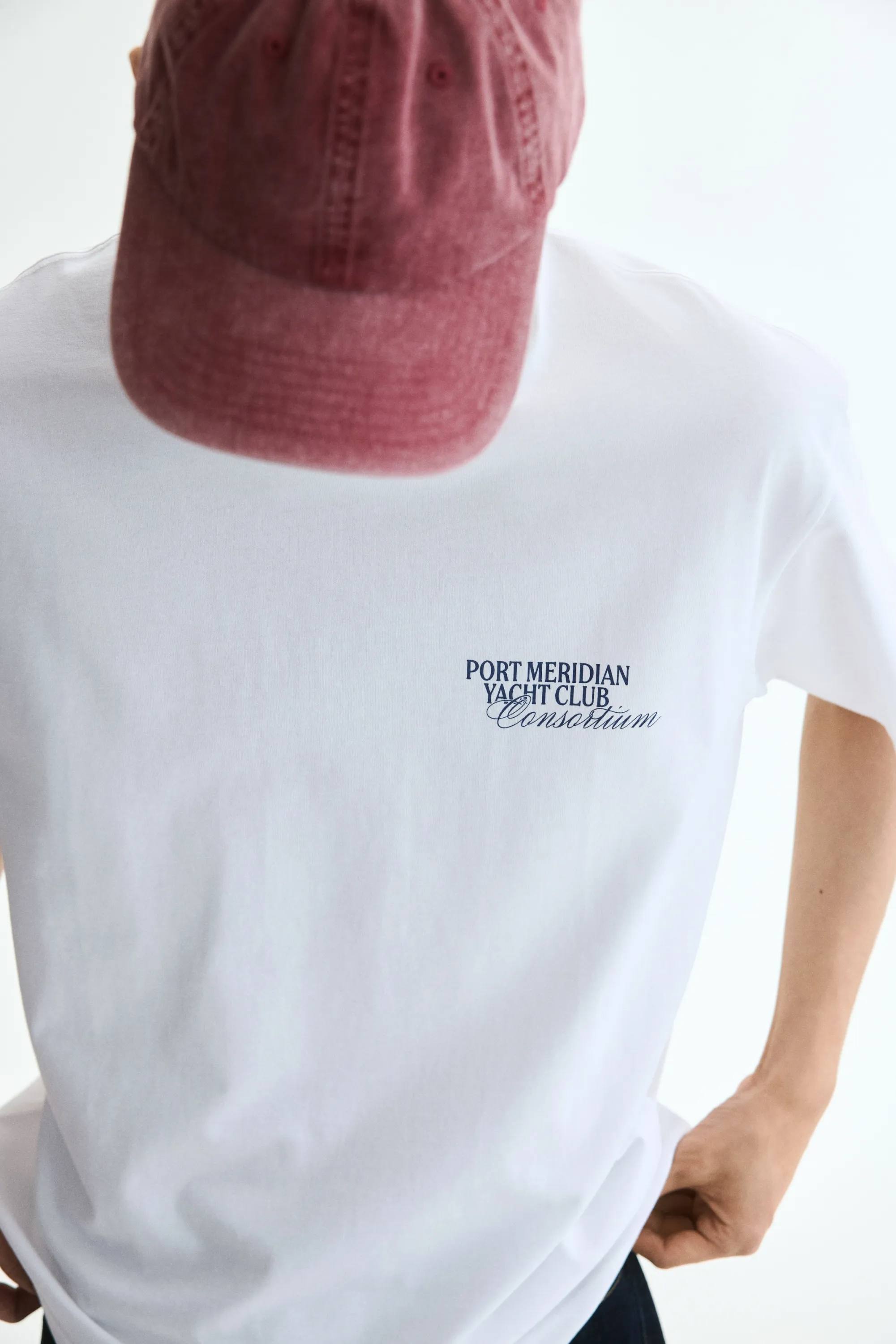 T-shirt imprimé Loose Fit - Blanc/Port Meridian Yacht Club