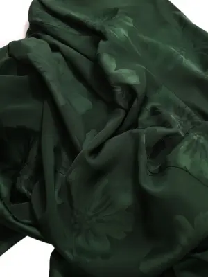 Robe Stoney Magnolia en jacquard de soie vert impérial Prix boutique 1345€ Taille 36/38 — photo 4