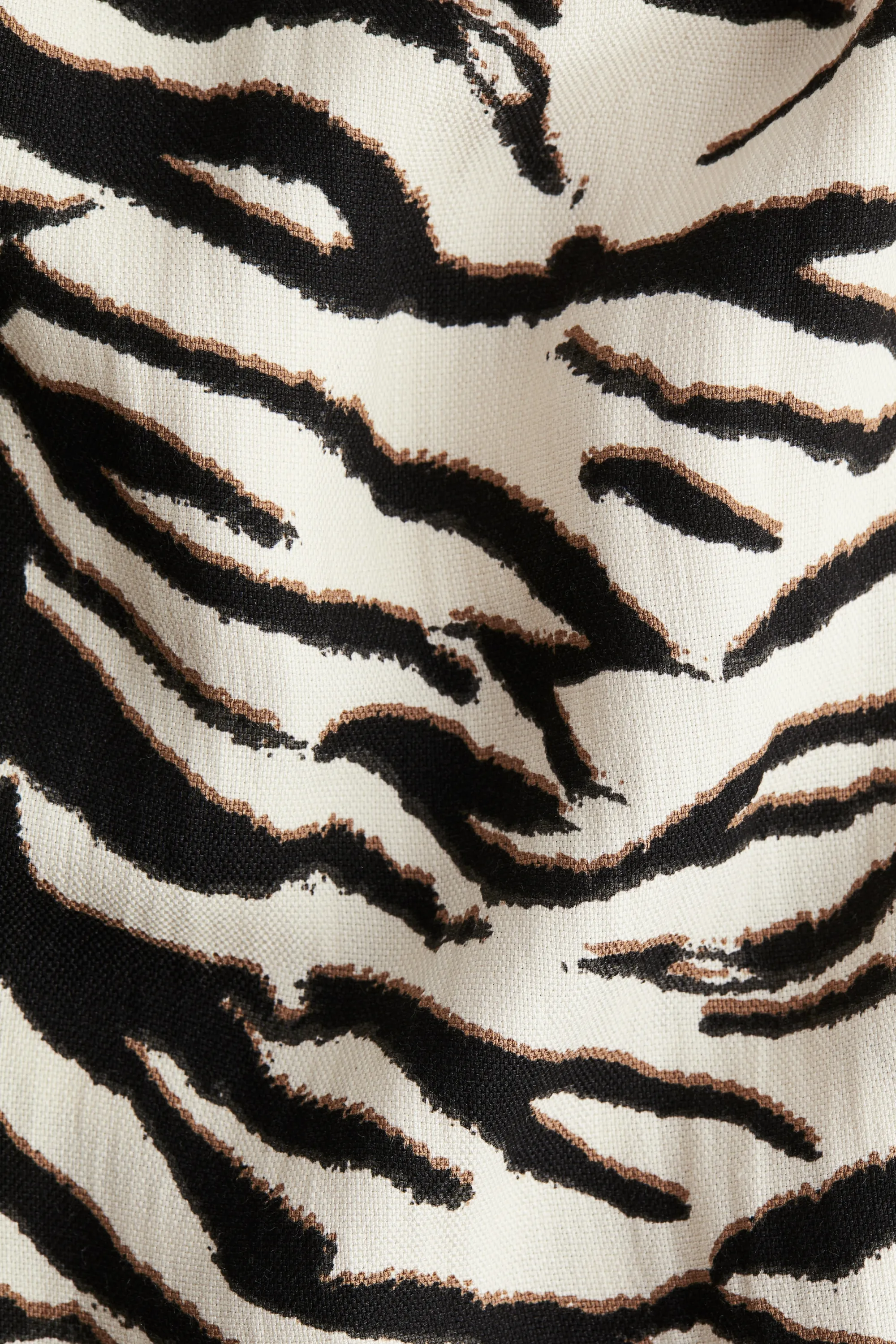 Robe droite - Crème/motif zébré