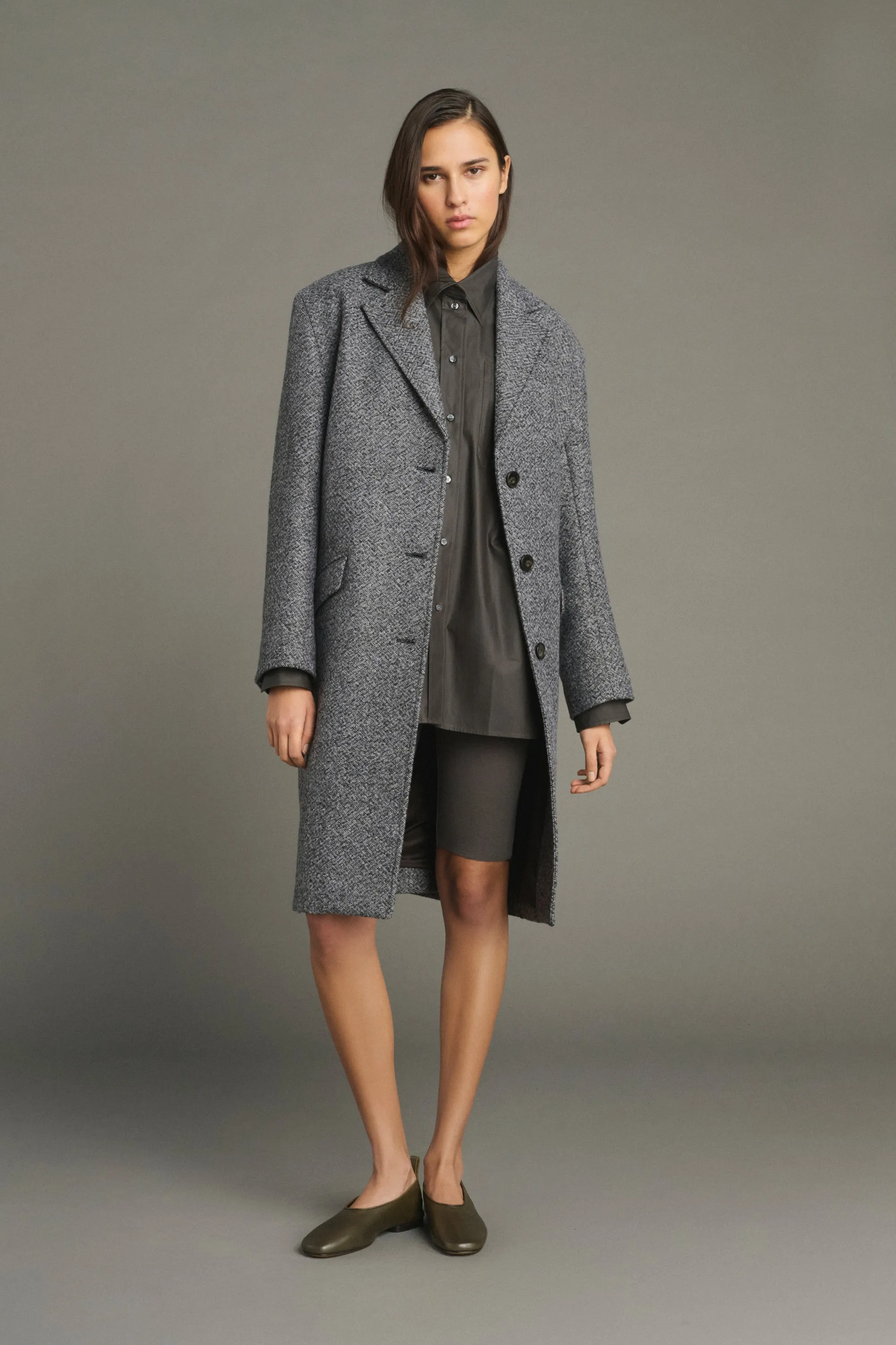 MANTEAU LEON GRIS/NOIR