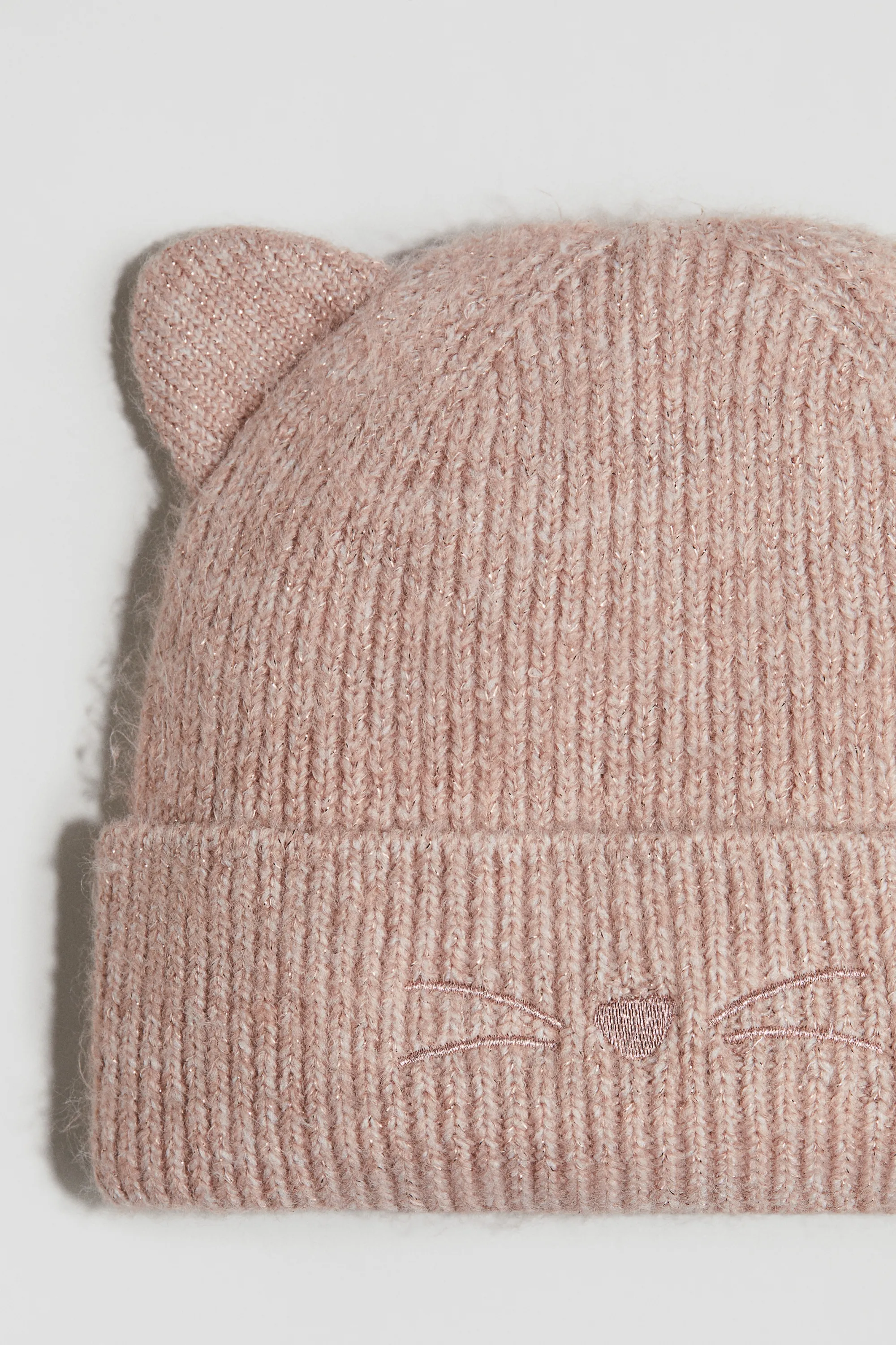 Bonnet scintillant - Rose ancien/moustaches