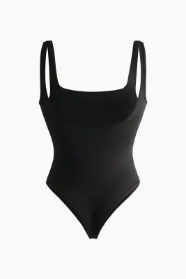 Body en microfibre avec bonnets paddés - Noir — photo 4