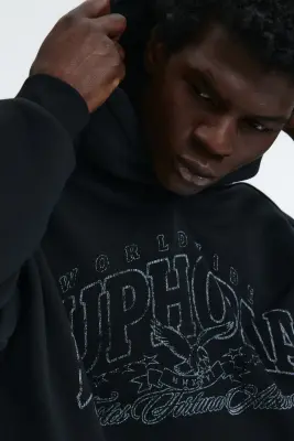 Hoodie Loose Fit - Noir/Euphoria — photo 1