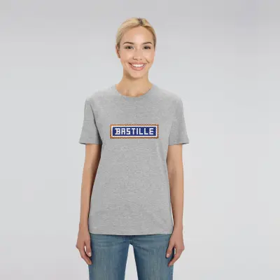 T-SHIRT COTON BIO BRODÉ - BASTILLE - GRIS — photo 3