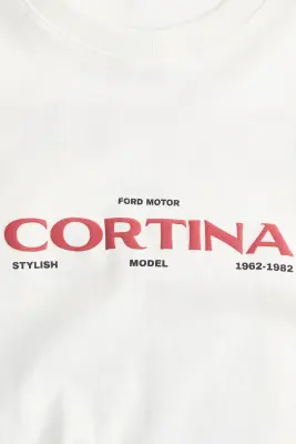 T-shirt oversize imprimé - Blanc/Ford — photo 1