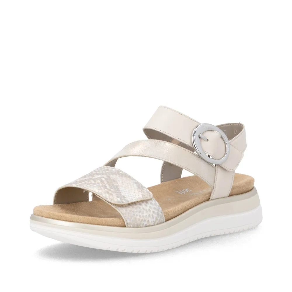 Sandales Remonte D1J64-90 Blanches - Boucle Grande Pointure Femme