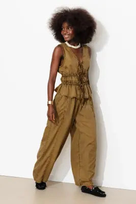 Pantalon large en lyocell — photo 5