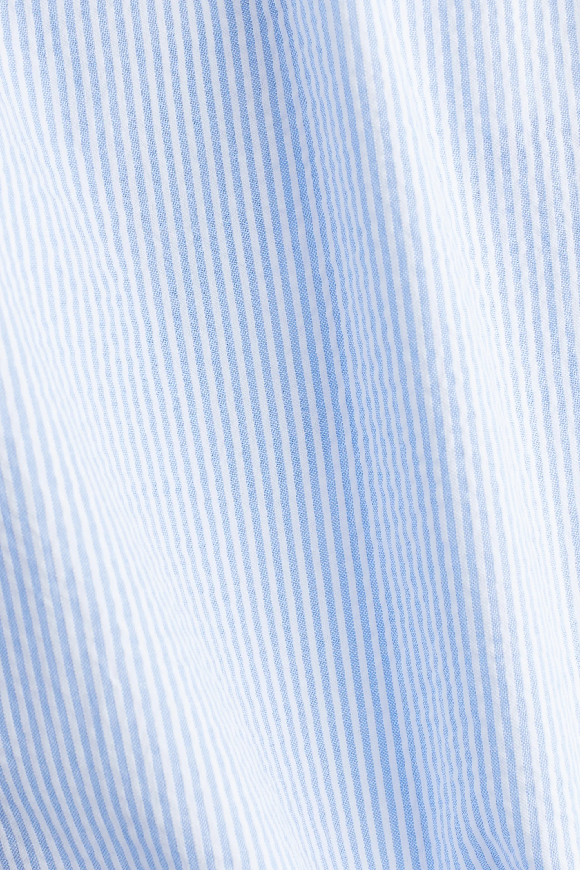 Pantalon en seersucker avec cordon de serrage - Bleu clair/rayé