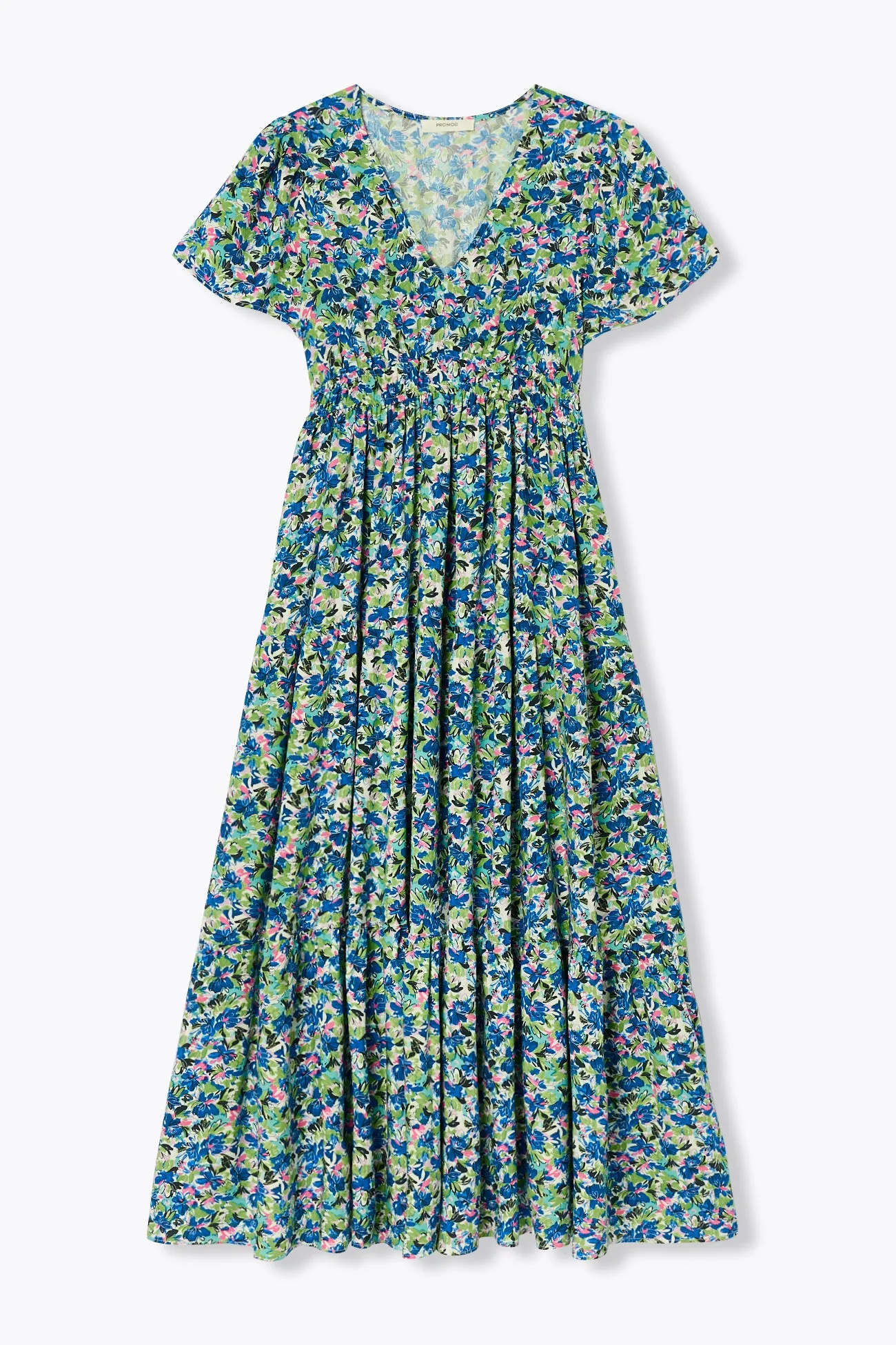 Robe longue volantée Femme