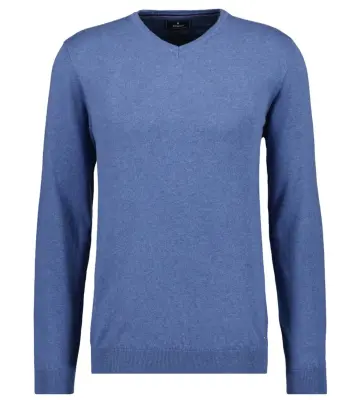 RAGMAN PULL COL V GRANDE LONGUEUR Bleu — photo 2