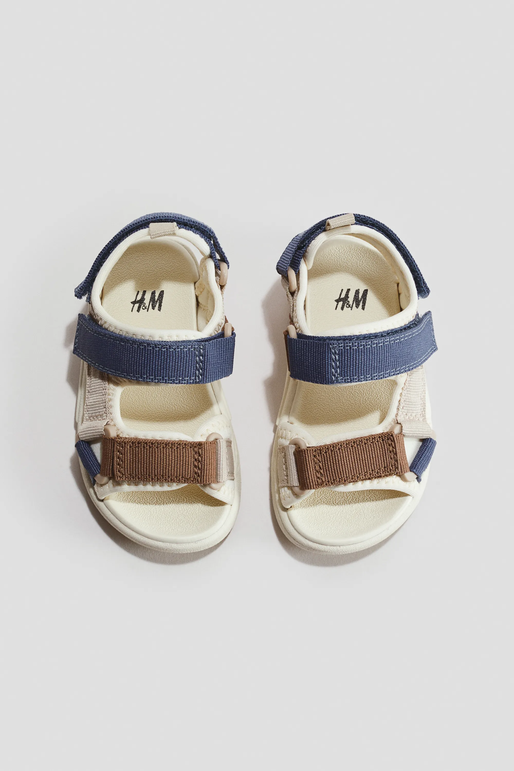 Sandales en scuba - Bleu ancien/marron