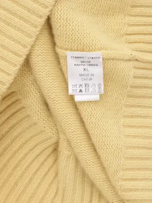 Pull col roulé en laine de cachemire 100% jaune pâle Prix boutique 1700€ Taille XL — photo 5