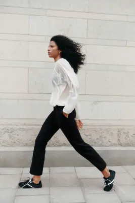 Pantalon chic 7/8 - Noir — photo 4