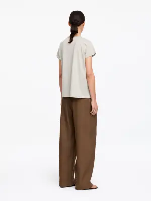 T-shirt à encolure dégagée - Taupe — photo 2