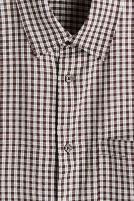 Chemise Relaxed Fit à manches courtes - Marron/carreaux — photo 5
