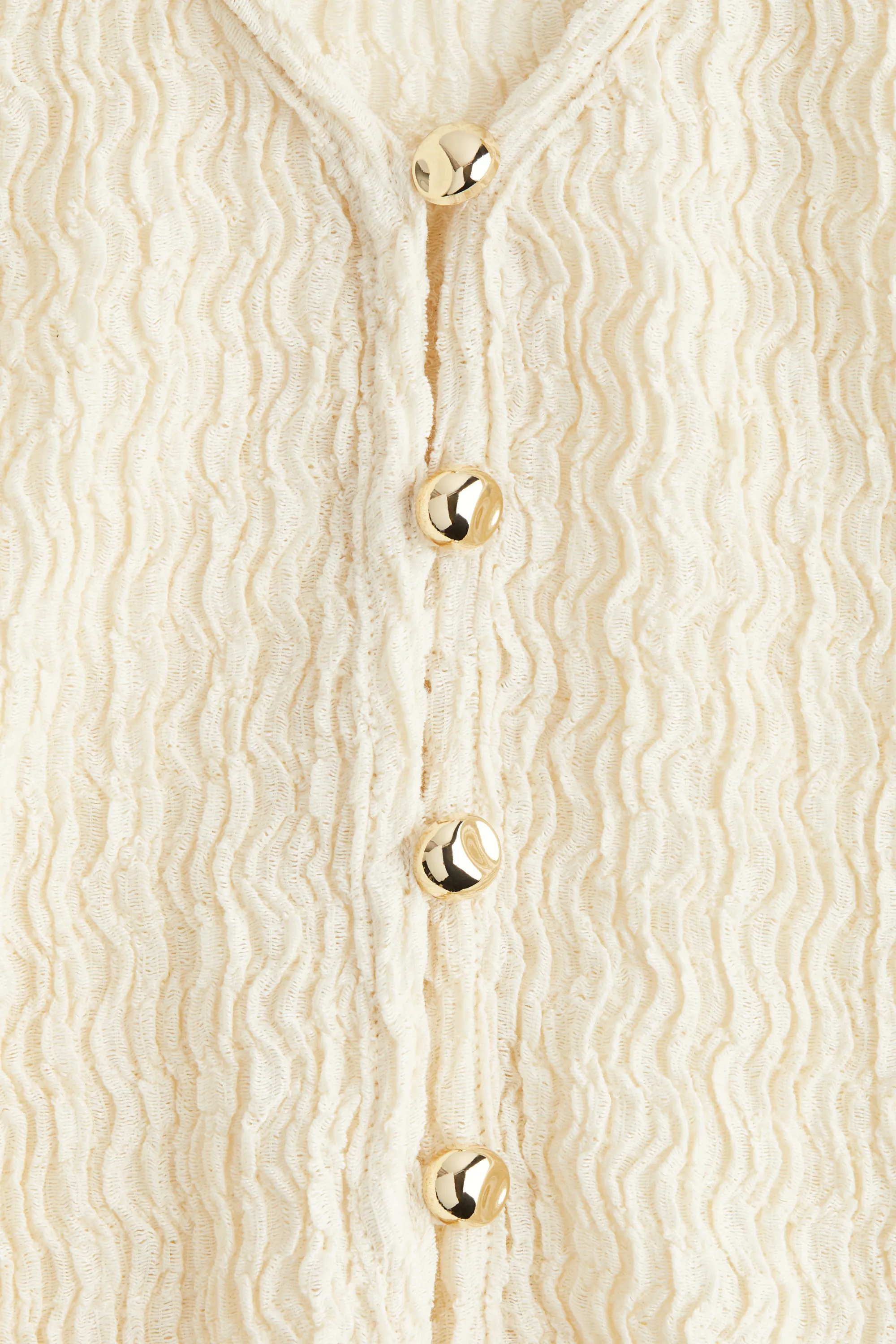 Top en jersey texturé - Beige clair