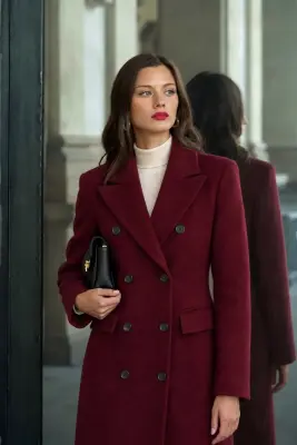 Frederick Wool Coat - Bordeaux — photo 2