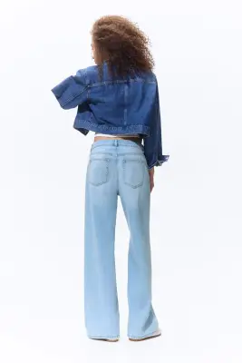 Baggy Regular Waist Jeans - Bleu denim clair — photo 3