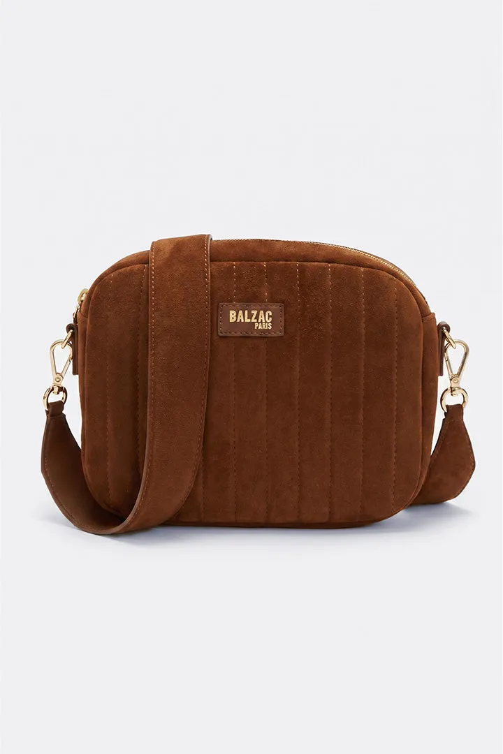 Sac César croûte de cuir chocolat