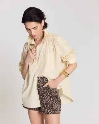 Chemise Leonor rayures jaune — photo 4