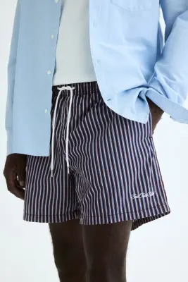 Short Relaxed Fit - Bordeaux/rayé — photo 2