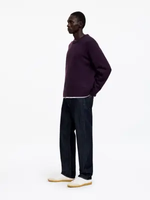 Pull en maille de laine épaisse - Mauve foncé — photo 2