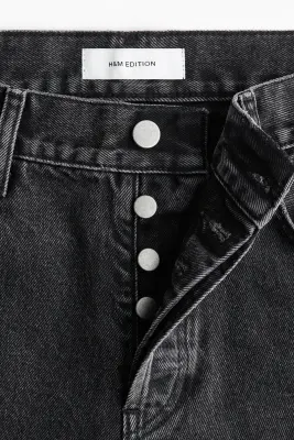 Straight Regular Waist Jeans - Gris denim foncé — photo 5