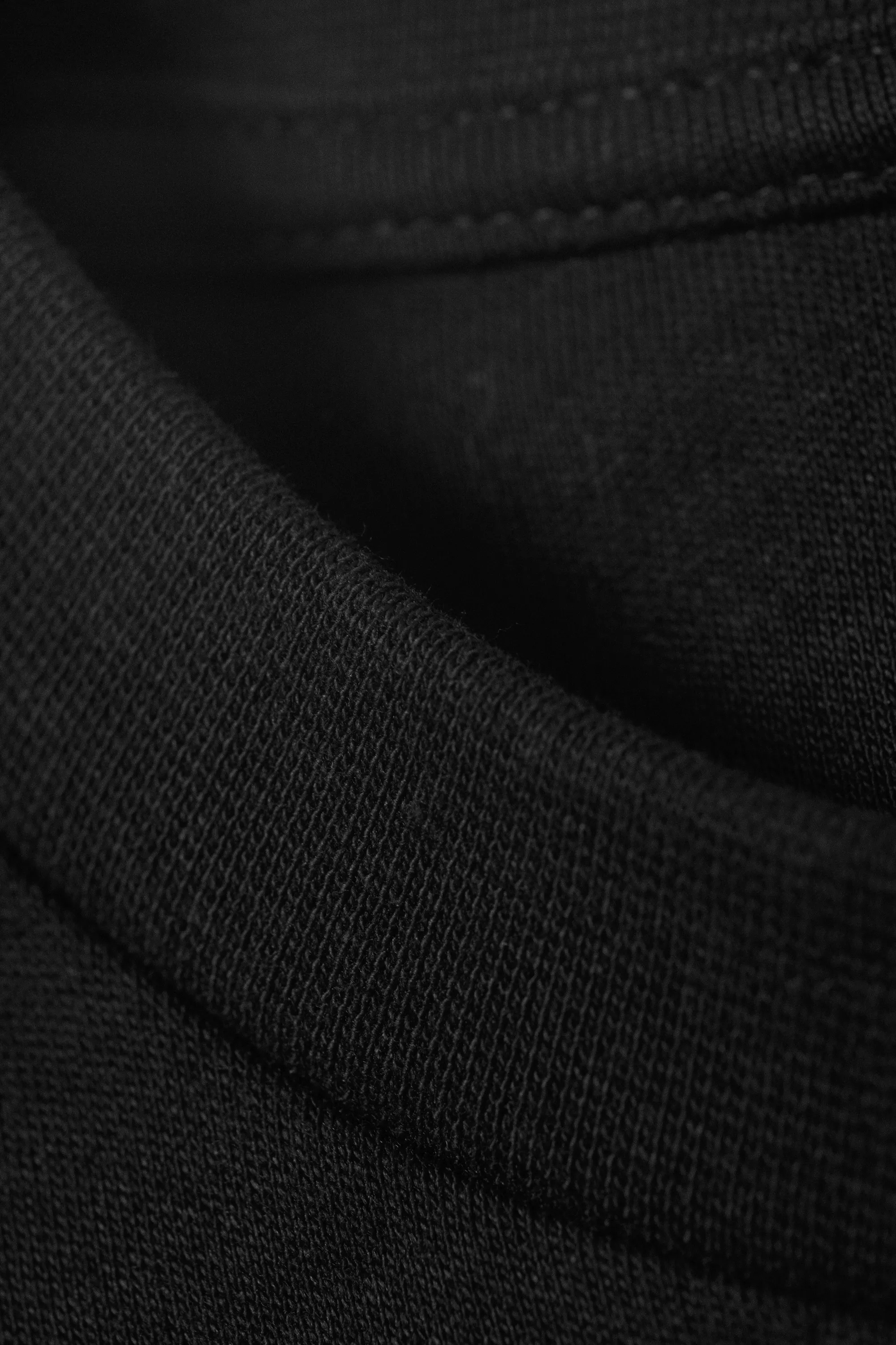 Mini-robe en coton à manches longues - Noir