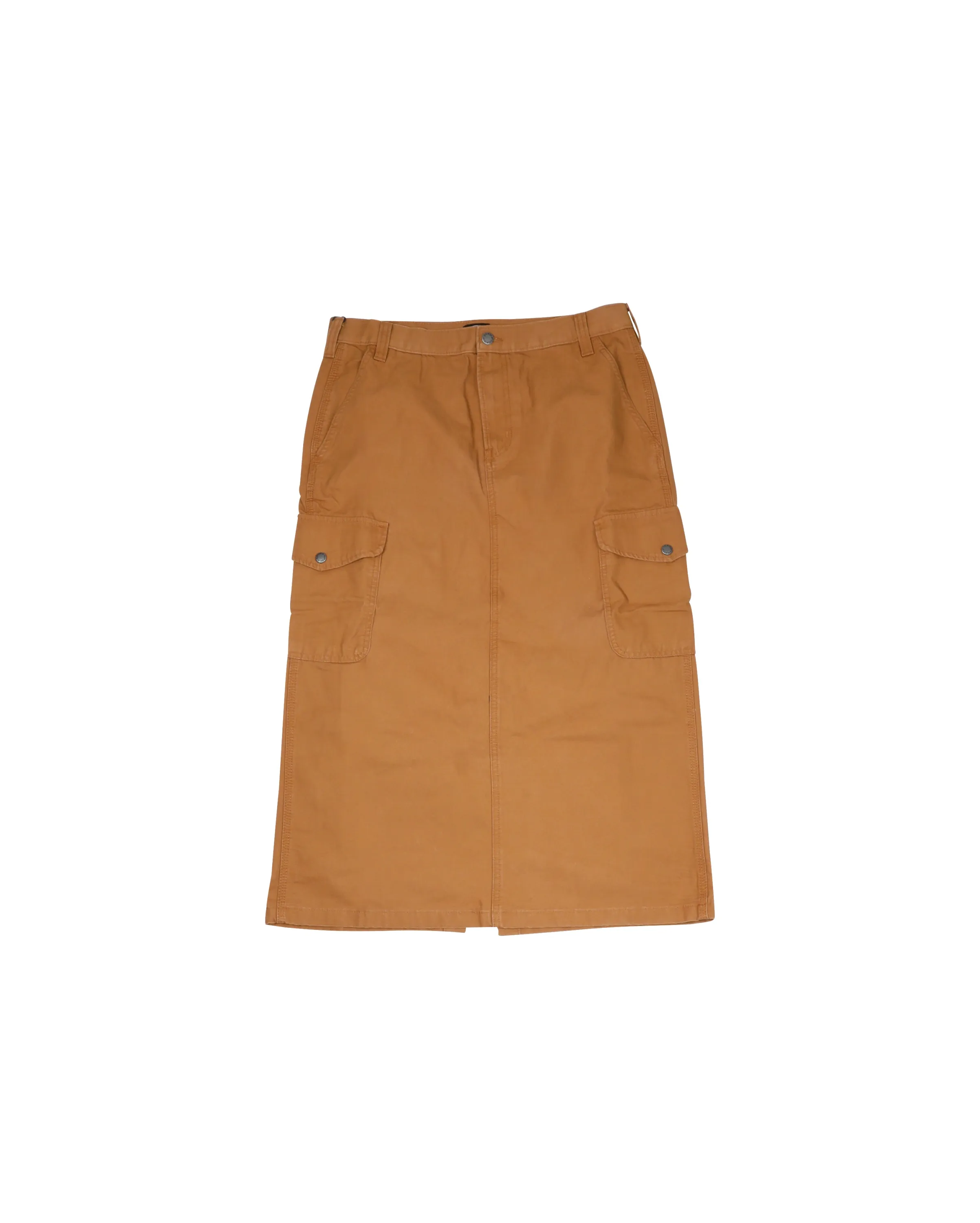 W Duck Canvas Cargo Skirt Brown