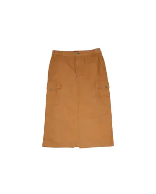 W Duck Canvas Cargo Skirt Brown — photo 1