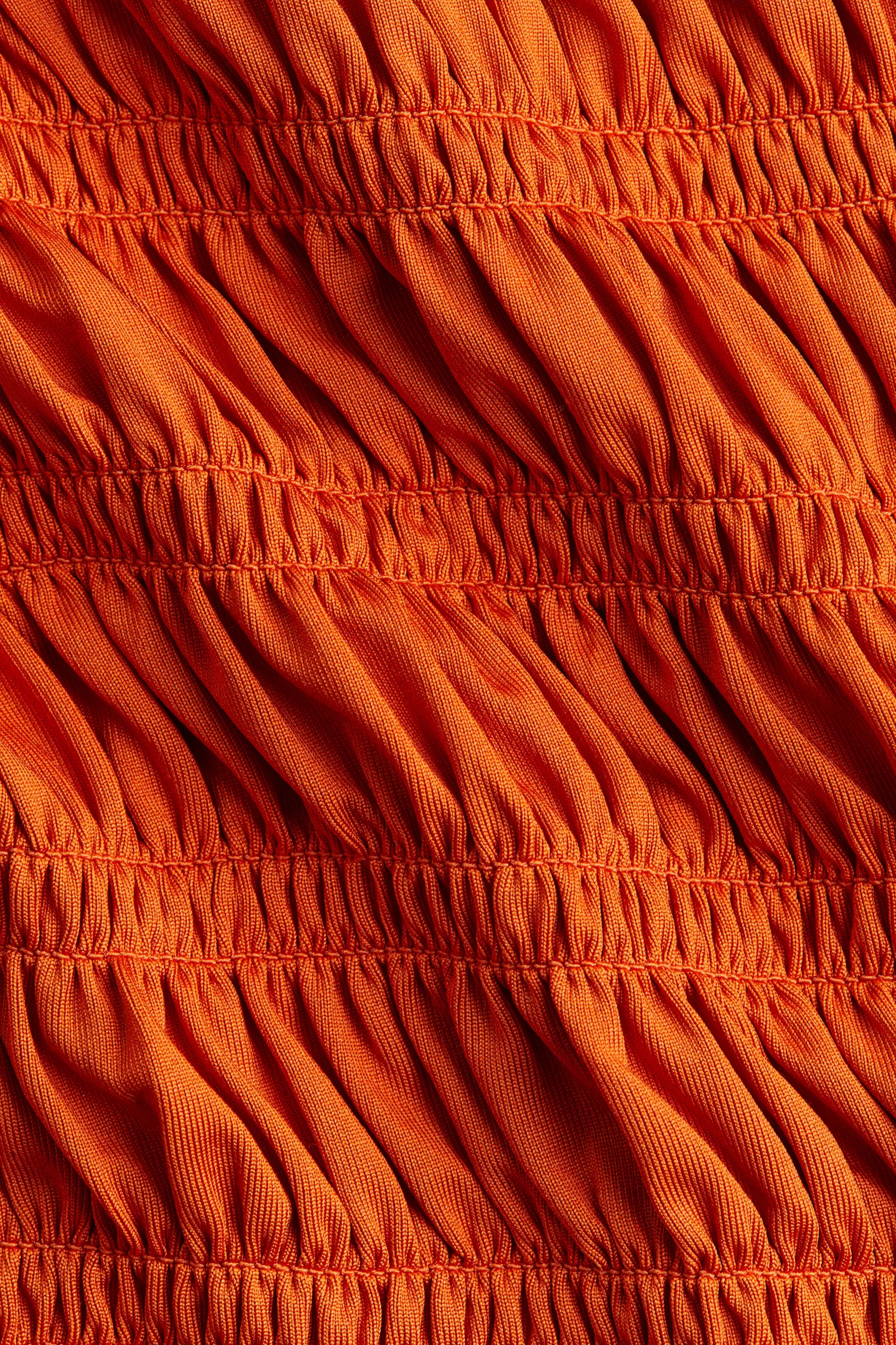 Top épaules nues smocké - Orange
