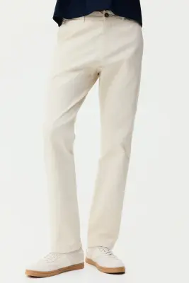 Chino Slim Fit en coton - Beige clair — photo 1
