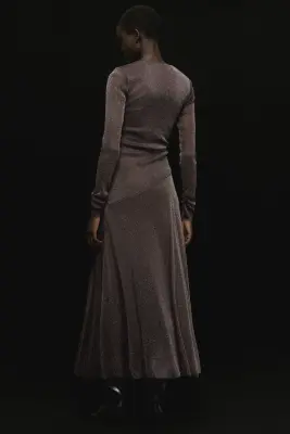 Robe en mesh scintillant - Marron foncé — photo 3