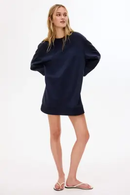 Robe en molleton - Bleu marine — photo 1