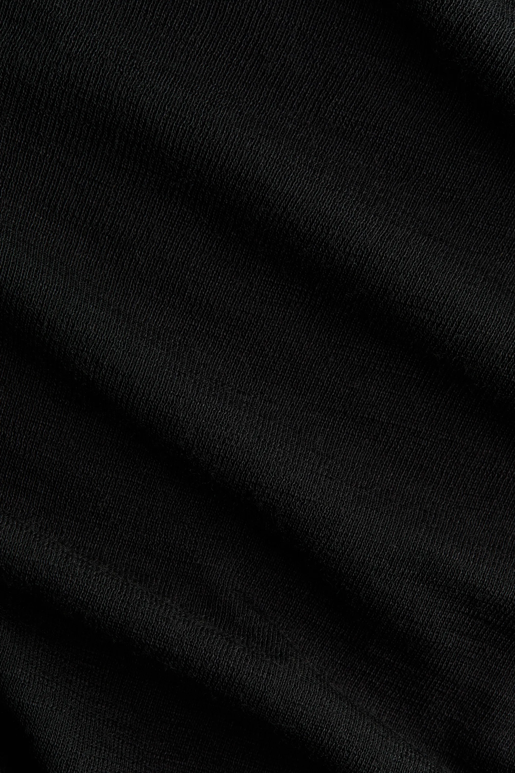 Top asymétrique en laine - Noir