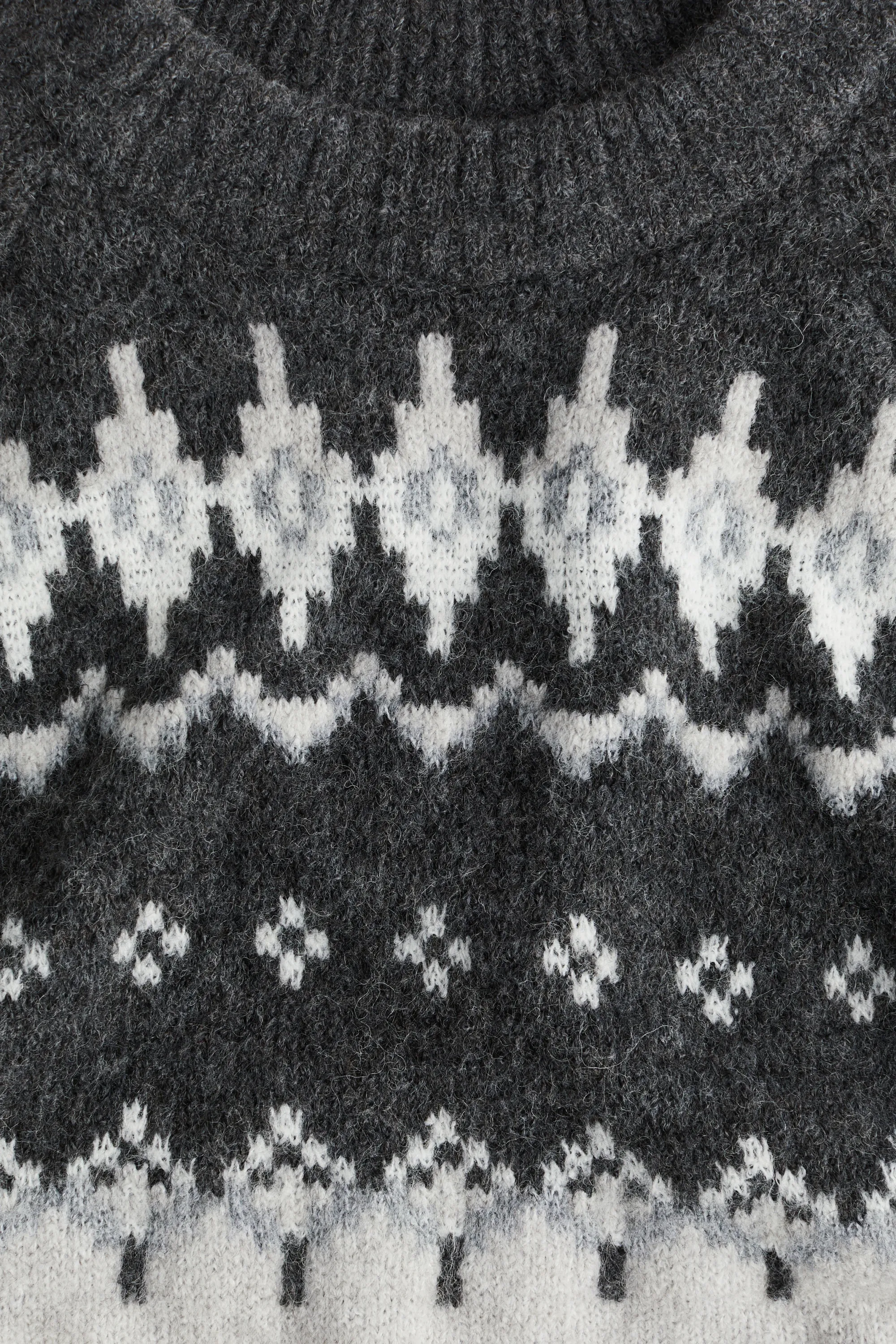 Pull en maille jacquard - Gris/motif