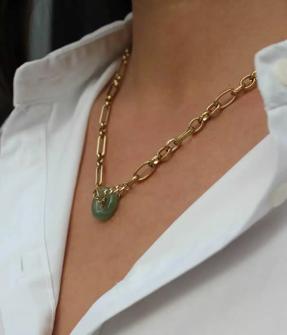 Caprice Paris – Collier Paloma Vert Or