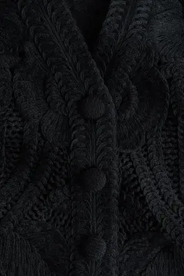 Gilet façon crochet - Noir — photo 3