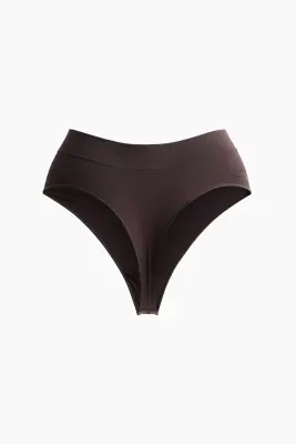 Culotte Thong Medium Shape Seamless - Marron foncé — photo 3