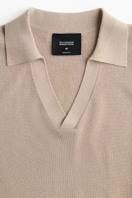 Polo en maille Cooling Regular Fit - Beige clair — photo 5