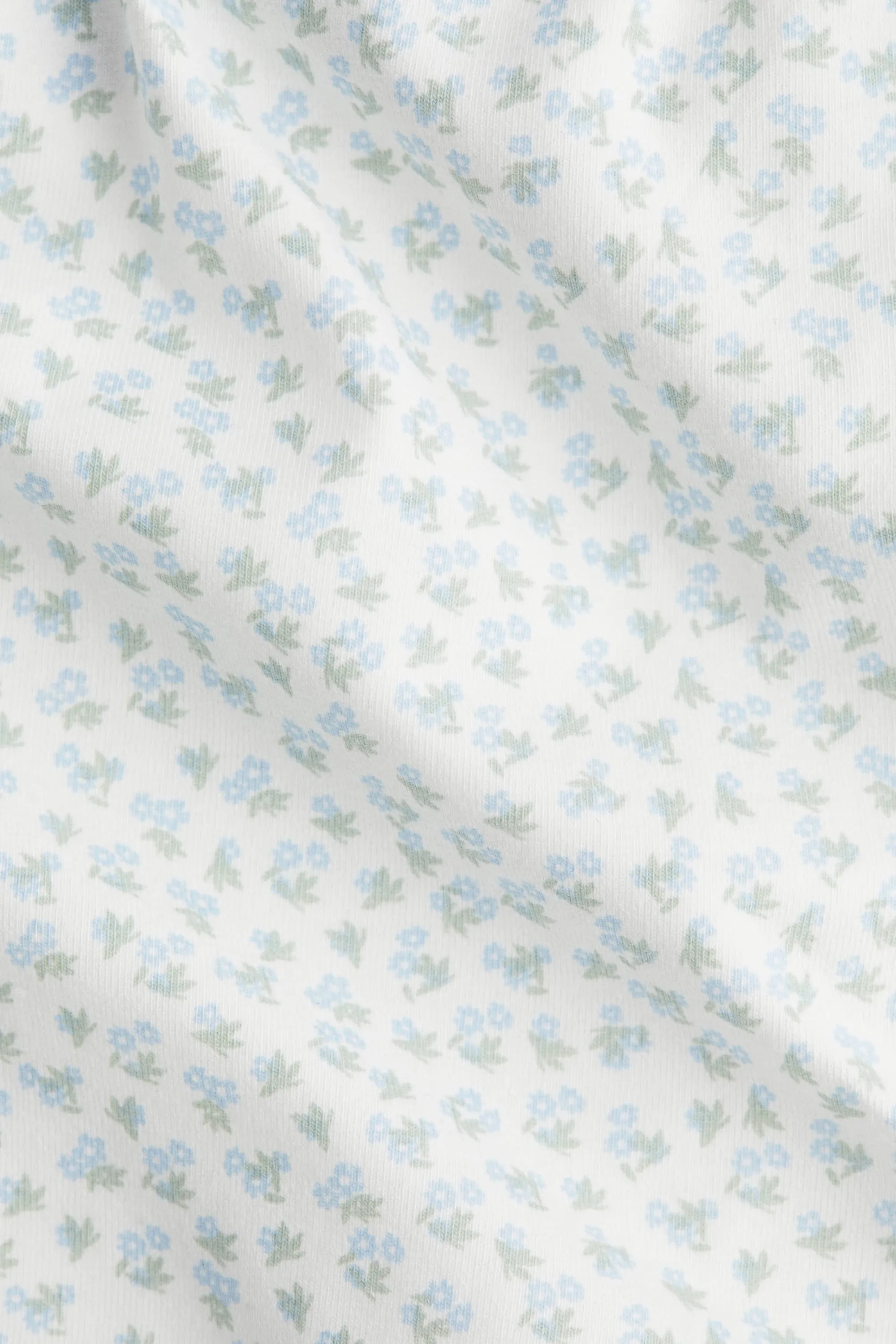 Short en jersey à taille élastique - Blanc/fleuri