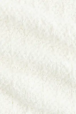 Top péplum en maille pointelle - Crème — photo 4